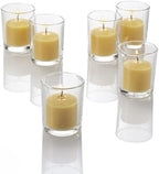 Set of 144 Richland Votive Candles Yellow Unscented and 144 Clear Glass Eastland Votive Holders - Image 6