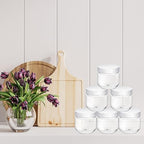 Tanlade 60 Pcs 3 oz Clear Plastic Mini Mason Jars with Lids, White - Image 5
