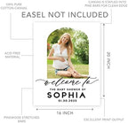 Andaz Press 16"x20" Personalized Canvas Baby Shower Welcome Sign, Custom Photo Boho Arch Gender Neutral Large Welcome Baby Shower Sign for Easel Stand, Baby Shower Decorations - Image 5