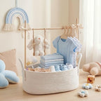 Baby Shower Basket Gift Set Baby Crate Closet,White - Image 4