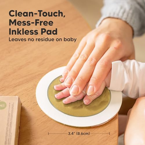 KeaBabies Inkless Hand and Footprint Kit and First 5 Years Baby Memory Book Journal - Ink Pad for Baby Hand and Foot Prints - 90 Pages Hardcover First Year Keepsake Milestone Book for Boys, Girls - Image 2