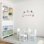 Oliver's Labels Premium Name Wall Decals - Matte Finish Personalized Wall Art for Kids' Rooms & Nurseries (Cupcakes) - Image 2