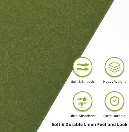 KAMMAK Matcha Green Napkins Disposable with Pocket Cloth Like Dinner Paper Napkins 100 Pack Folded Wedding Reception Napkin Bathroom Guest Hand Towels for Party Decoration (16.5 x 16.5 inch) - Image 2