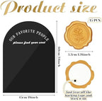 Yousoontic Wedding Seating Chart Board Display 24x18 Black Welcome Sign - Image 3