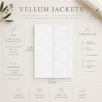 Vellum Jackets for 5x7 Invitations Bow Pattern Invitation Sleeves 100PCS - Image 6