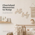 Hello Baby Backdrop Wooden Sign Round Gender Reveal Background Photo Decor - Image 7