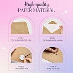 ACSTEP 2400PACK Kraft 5X7 Envelopes,Brown A7 Envelopes Self Seal for Weddings, Invitations, Photos, Postcards, Greeting Cards Mailing,Baby Shower, Graduation With Thank You Stickers - Image 4