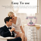 Audio Guest Book Wedding Phone,Audio Guestbook Phone Vintage Style Audio Message Voicemail for Graduation Retirement Party Birthdays Baby Shower Special Occasions (Pink) - Image 3