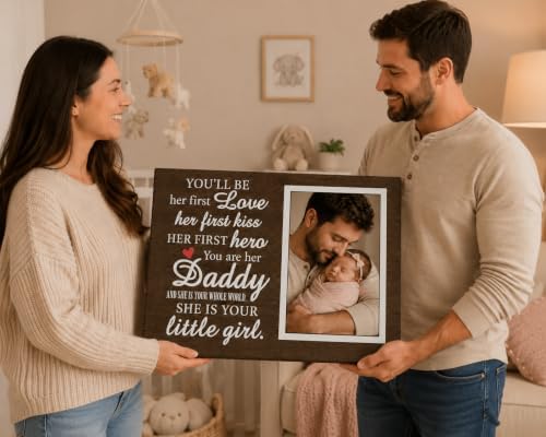TWING Personalized New Dad and Baby Photo Canvas Wall Decor, 20 X 16 in - Image 3