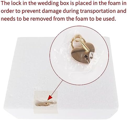 Hxezoc Gold Glass Wedding Card Box with Lock, Large Gift Card Money Box Holder for Wedding Reception, Anniversary, Birthday Party, Baby Shower, Graduation, Home Decorations - Image 6