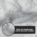 Artoid Mode 6-Pack Pearl Grey Gauze Table Runner 10FT Home Decor - Image 7