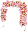 6.6ftx6.6ft Backdrop Stand, Yellow Portable Pipe and Drape Backdrop Stand for Parties Silver Wedding Garden Balloon Arch Frame for Wedding Birthday Parties Banquets Background Decor by Unknown