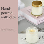 24 Pcs 4 Oz Mason Jar Candles, Lavender Scented Soy Candles Bulk Set for Stress Relief and Relaxation, Great Favors for Wedding, Christmas, Housewarming Gifts (Gold,Frosted Glass, Lavender, 24) - Image 5