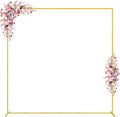 Wokceer Square Wedding Arch Backdrop Stand Gold Metal Arch 7.2FT x 7.2FT by Wokceer