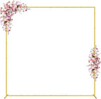 Wokceer Square Wedding Arch Backdrop Stand Gold Metal Arch 7.2FT x 7.2FT by Wokceer