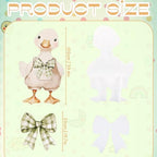 Novabright 2 Pcs Silly Goose Cardboard Cutout Party Decor Baby Shower,Green - Image 2