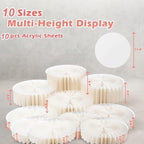 10Pcs Buffet Risers, Food Risers for Buffet Table with Acrylic Plates - Image 2