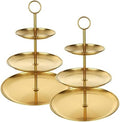 QTLCOHD 2 Pcs 3 Tier Stainless Steel Cupcake Stand by WelcomeToQTLCOHD