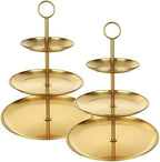 QTLCOHD 2 Pcs 3 Tier Stainless Steel Cupcake Stand by WelcomeToQTLCOHD