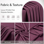 10ftx12ft Maroon Backdrop Curtains for Wedding Party 2 Panels 5×12FT Tall - Image 5