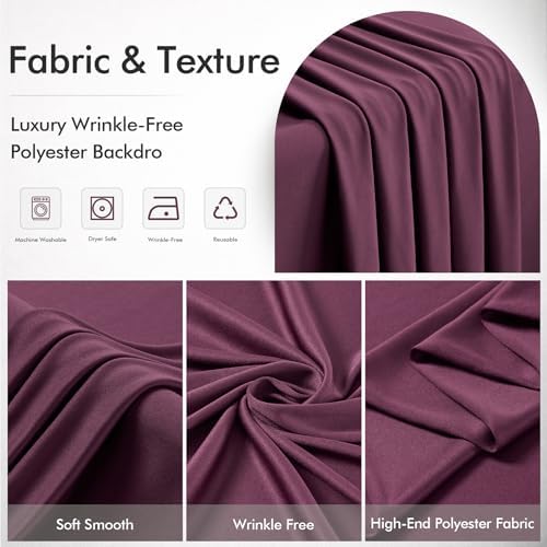 20ftx12ft Maroon Backdrop Curtains for Wedding Party 4 Panels 5×12FT Tall - Image 4