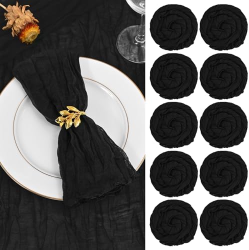 fani 60 Pack Gauze Cheesecloth Napkins, 20 x 20 in, Black by fani