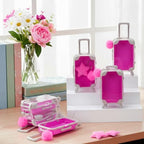LemonRoad 36 Pcs Clear Mini Suitcase Party Favor Box, Rose Pink - Image 4