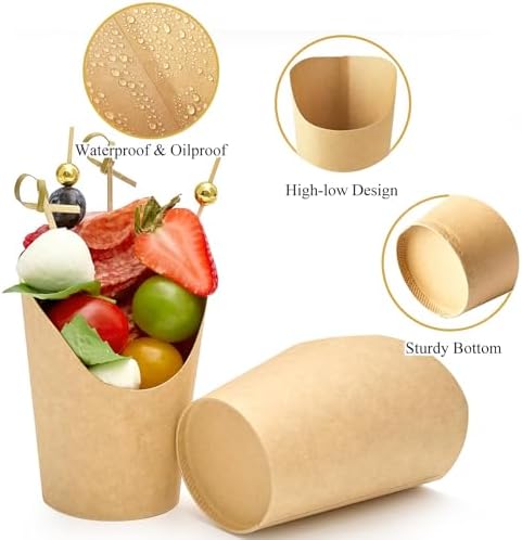 ZORRITA Small Charcuterie Cups with Sticks, 8 oz, 100 Sets - Image 4