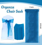 MDS Pack of 75 Organza Chair Sashes for Wedding & Event Décor – Dark Teal - Image 3
