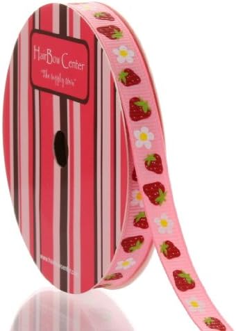 3/8" x 100 Yards Strawberry Grosgrain Ribbon – 100% Polyester Craft Ribbon for Bows, Gift Wrapping & DIY Projects by HairBow+Center+LLC