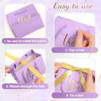 Jetec 45 Pcs Mini Thank You Gift Bag with Handle, Light Purple/gold - Image 5