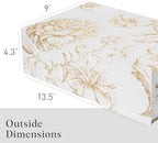 Luxury Keepsake Gift Box 3-Pack Gold Floral 13.5" x 9" x 4.3" - Image 3