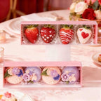 TEMLQPACK 50Pack Pink Chocolate Covered Strawberry Box for 4, Macaron boxes, Long Treat Box for Truffles, Cookies, Ores, Chocolate Cocoa Bombs&Cake Ball Bakery Packaging Supplies - Image 6
