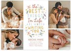 Let's Make Memories Personalized Baby Announcement Cards - Birth, Adoption - Boy, Girl - Premium Quality Custom Photo Cards for Mailing - 5x7 - Includes White Envelopes - Worth The Wait - 100 ct by LetsMakeMemories