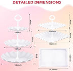 12-Pack Dessert Table Display Set, 6 Cupcake Stands and 6 Dessert Trays, Plastic Dessert Display Stands and Cake Stand, Treat Table Displays Set for Wedding, Baby Shower, Tea Party (Black) - Image 2