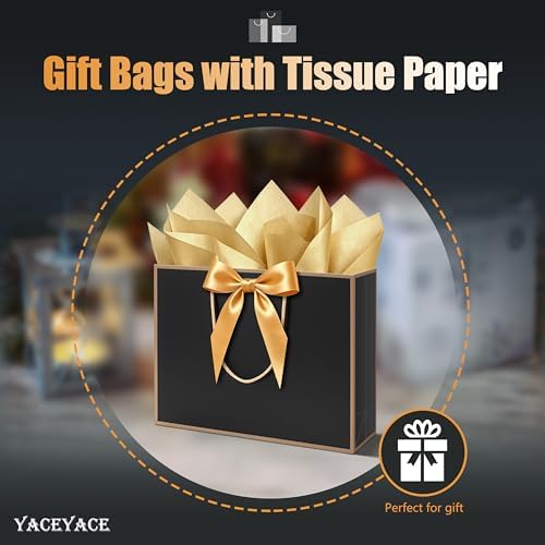 YACEYACE Gift Bags with Ribbon Bow, 20Pack of Gift Bags with Handles Bulk - Image 2