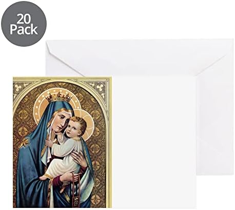 CafePress Our Lady Of Mount Carmel Greeting Card (20-pack), Note Card with Blank Inside, Birthday Card Matte - Image 5