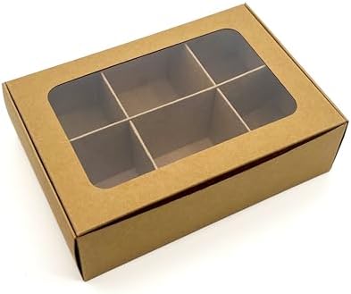 20-Ct Kraft Treat Boxes, 6.5x4.5x1.9in, Window & Dividers - Image 6