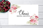 Andaz Press Custom Personalized Disposable Paper Placemats, 12 x 18 Inch, Set of 25, Custom Bridal Brunch Pink Floral, Tableware, Dining, Tabletop, Table Setting for Bridal Shower, Bridal Brunch - Image 4