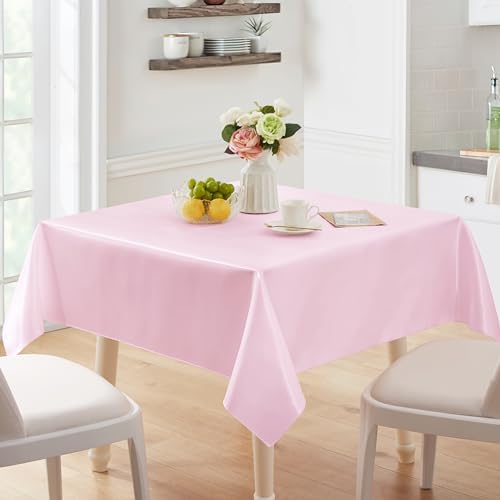 6 Pack Square Satin Table Cover, 52 x 52 Inches, Pink - Image 6