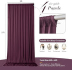 20 ft x 10 ft Wrinkle Free Maroon Backdrop Curtain for Parties, Polyester Burgundy Photo Backdrop Drapes 4 Panels 5x10ft for Baby Shower Wedding Birthday Party Engagement Ceremony Decoration - Image 5