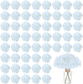 WEISPARK 100PCS Artificial Hydrangea Flowers, Fake Flowers Silk White Hydrangea Full Flowers Heads with Stems for Wedding Home Party Shop Baby Shower Decor by WEISPARK