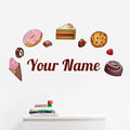 Oliver's Labels Premium Name Wall Decals - Matte Finish Personalized Wall Art for Kids' Rooms & Nurseries (Dessert) by Oliver%27s+Labels