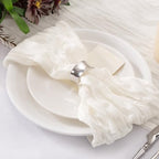 Cheesecloth Napkins Iovry White Cloth Napkins Bulk,Set of 50 - Image 3