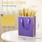 Addblu 28 Pack Bulk Luxury Gift Bags with Handles & 28 Tissue Papers - Image 2
