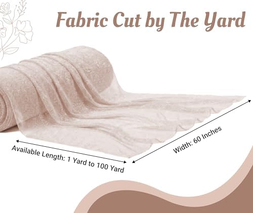Pack of 15 Yard Chiffon Drapery Fabric, 60" Wide, Multiuse - Nude - Image 2