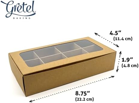 20-Ct Kraft Treat Boxes, 8.75x4.5x1.9in, Window & Dividers - Image 4