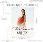 Andaz Press 16X20 Canvas Personalized Welcome Baby Shower Sign with Photo, Custom Welcome Baby Shower Sign for Easel, Large Customized Welcome Sign for Baby Shower Entrance with Picture for Sign in - Image 5