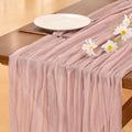 Pink Cheesecloth Table Runner Fall Boho Wedding Birthday Party Home Decor by Socomi
