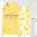 2PCS Lemon Baby Shower Decorations Arch Backdrop Cover 6ft 7.2ft Stretchy Spandex A Sweet Little One is on the Way Backdrop for Lemon Baby Shower Party Supplies Photo Props by Tarndom